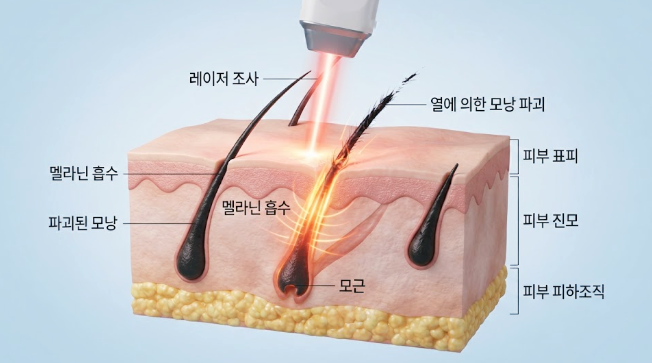 브라질리언 레이저 제모, 안전하게 받으려면 무엇부터 확인해야 할까? 관련 해부 구조 그림